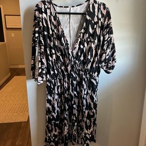 Black and Tan printed dress